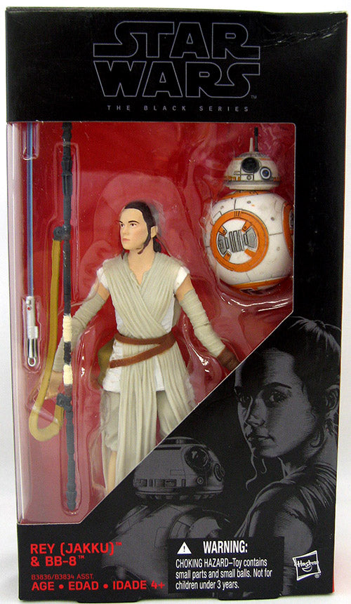 Star Wars The Force Awakens 6 Inch Action Figure The Black Series Wave 4 - Rey With Lightsaber (Jakku) & BB-8 #02