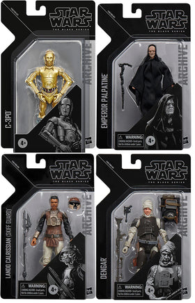 Star Wars The Black Series Archives 6" Figure Greatest Hits (2022 Wave 1) - Set of 4 (Lando - Dengar - Palpatine - C3PO