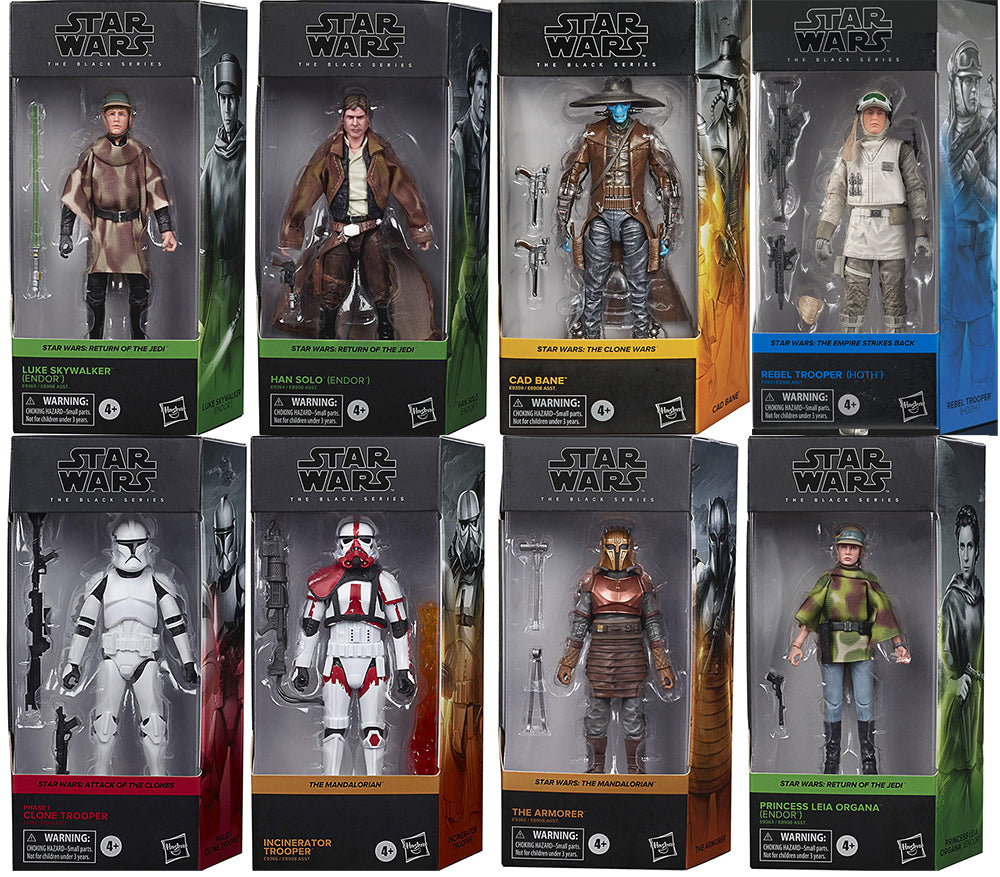 Star Wars The Black Series Box Art 6 Inch Action Figure Wave 2 - Set of 8