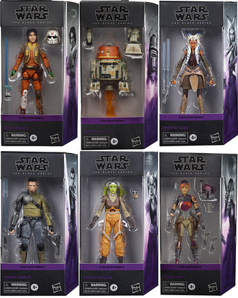 Star Wars The Black Series 6 Inch Action Figure Rebels Box Art - Set of 6 (Does not include Zeb)