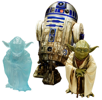 Star Wars The Empire Strikes Back 2 & 4 Inch Statue Figure ArtFx+ - Yoda & R2-D2 Dagobah