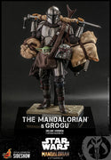 Star Wars The Mandalorian 12 Inch Figure 1/6 Scale Deluxe - The Mandalorian and Grogu (Deluxe Version) Hot Toys 908289