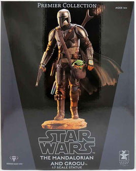 Star Wars The Mandalorian 10 Inch Statue Figure Premier Collection - The Mandalorian with Child