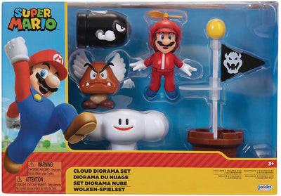 Super Mario World Of Nintendo 2 Inch Action Figure - Cloud Diorama Set
