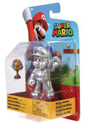 Super Mario World Of Nintendo 4 Inch Action Figure Wave 21 - Metal Mario