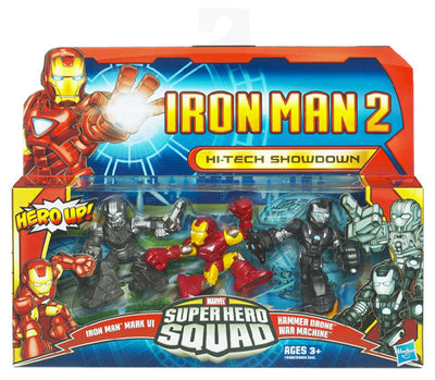 Superhero Squad 2 Inch Action Figure Iron Man 2 Series - Hi-Tech Showdown 3-Pack