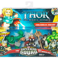 Superhero Squad 2 Inch Action Figure Thor 3-Pack Series - Asgardian Smash (Thor, Hulk, Odin)