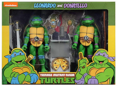 Teenage Mutant Ninja Turtles 7 Inch Action Figure 1980 Cartoon 2-Pack - Leonardo & Donatello