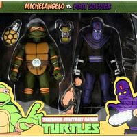 Teenage Mutant Ninja Turtles 6 Inch Action Figure 2-Pack Animated Series - Michelangelo vs Foot Soldier Exclusive