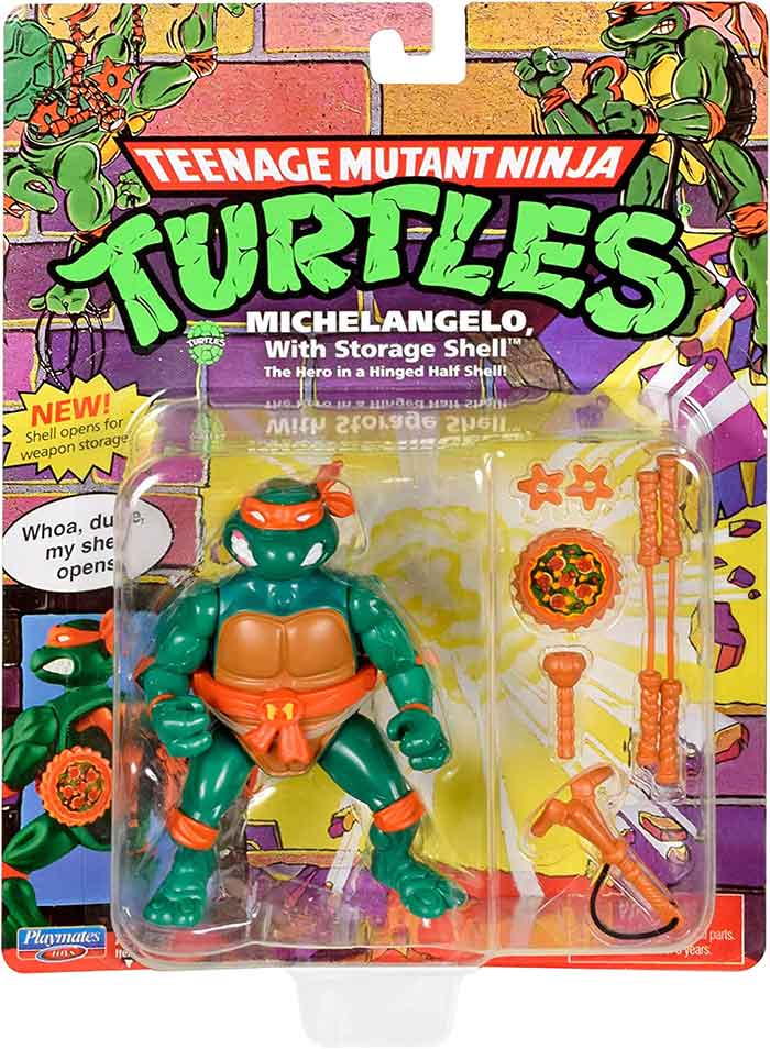 Teenage Mutant Ninja Turtles: 4” Original Classic Storage Shell Leonardo  Basic Figure by Playmates Toys
