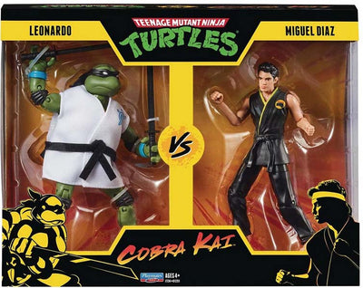 Teenage Mutant Ninja Turtles vs Cobra Kai 6 Inch Action Figure 2-Pack - Leonardo vs Miguel Diaz