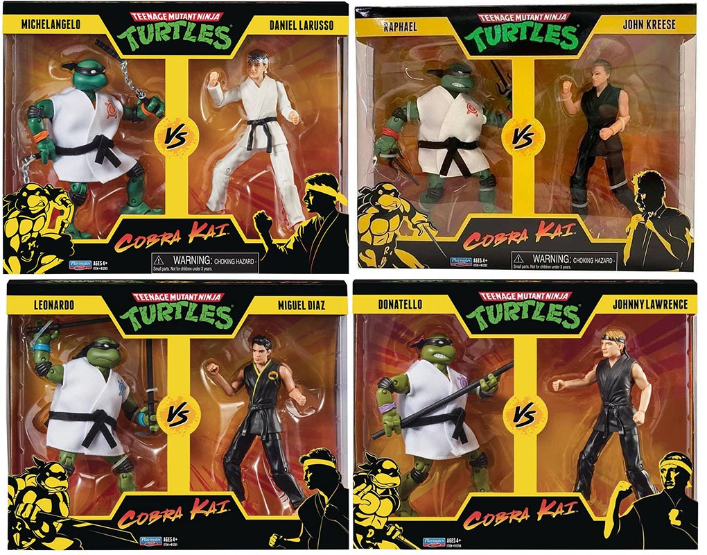 Teenage Mutant Ninja Turtles vs Cobra Kai 6 Inch Action Figure 2-Pack - Set of 4