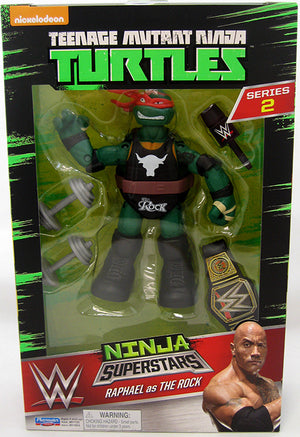 Teenage Mutant Ninja Turtles 6 Inch Action Figure WWE Collector Series Raphael as the Rock