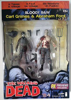The Walking Dead 5 Inch Action Figure Comic Book 2-Pack Exclusive - Carl & Abraham Bloody 2-Pack