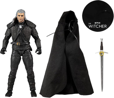 The Witcher Netflix 7 Inch Action Figure Wave 1 - Geralt Of Rivia with Cloth Cape