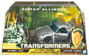 Transformers 8 Inch Action Figure Human Alliance (2010 Wave 1) - AUTOBOT JAZZ w/ motorcycle and Capt. Lennox