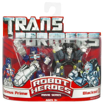 Transformers Action Figures Robot Heroes Wave 3: Optimus Prime vs Blackout