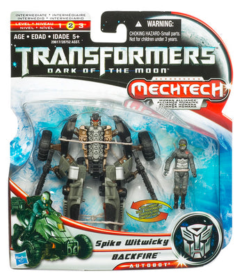 Transformers Dark of the Moon 5 Inch Action Figure Human Alliance Basic Wave 1 - Backfire with Spike Witwicky