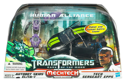Transformers Dark of the Moon 6 Inch Action Figure Human Alliance Wave 1 - Skid & Elita-1 with Epps