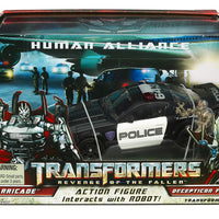 Transformers Movie 2 Revenge Of The Fallen 8 Inch Action Figure Human Alliance - Barricade with Decepticon Frenzy