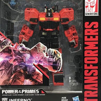 Transformers Power Of The Prime 8 Inch Action Figure Voyager Class - Inferno (Shelf Wear Packaging)