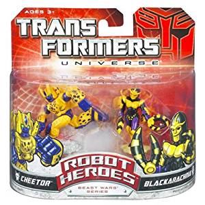 Transformers Universe 3 Inch Action Figure Robot Heroes - Cheetor vs Blackarachnia (Sub-Standard Packaging)