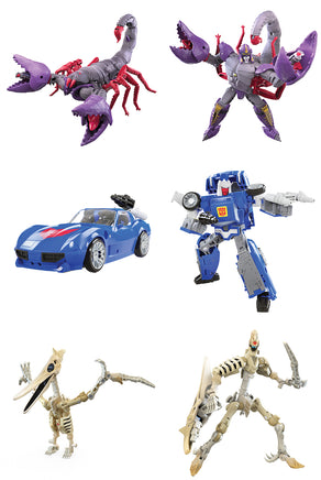 Transformers War For Cybertron Kingdom Figure Deluxe Class Wave 3 - Set of 3 (Scorponok - Wingfinger - Tracks)