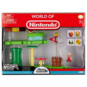 World Of Nintendo Super Mario Bros. U 2 Inch Playset Micro Land Deluxe Pack - Acorn Plains with Fire Mario