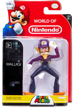 World Of Nintendo Super Mario 2.5 Inch Action Figure Limited Articulation Wave 1 - Waluigi
